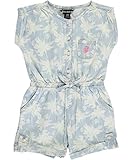 Rocawearベビー女の子" Ruched Palms "ロンパース カラー: ブルー