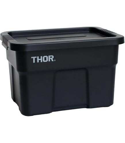 【２個セット】THOR コンテナ　53L×2個 コヨーテ Amazon｜THOR LARGE TOTE DC ソー 53L ブラック 2個セット 収納