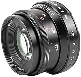 7artisans 35mm F1.2 Mark II 大口径マニュアルフォーカスレンズ APS-C クリック解除プライムレンズ Canon Eos-M1 Eos-M2 Eos-M3 M5 M6 M10 M50用 (ブラック)