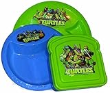 Marvels Teenage Mutant Ninja Turtles Breakfast, Lunch, Dinner, Snack Dish Set. 3 Piece Set by Disney