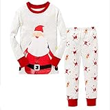Hooyi 赤ちゃん女の子パジャマ綿長袖クリスマス パジャマ スーツします。 (100（4歳）)