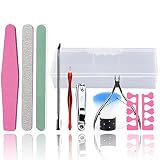 ジェルネイル用 ネイルケアセット ネイルアートツール ネイル工具 ケース ネイルファイル + 爪やすり+ 甘皮カッター + スポンジネイルファイル + メタルプッシャー + ネイルセパレーター + ネ