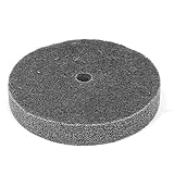 uxcell ポリッシュ ホイール 150mmx25mm ラウンド 180グリット ファイバー バフ グレーン