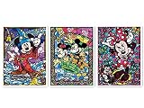 5Dダイヤモンドキットアートピース3個DIYダイヤモンドキットダイヤモンドペインティングセットクロスステッチ刺繡キットクリスタルラインストーンフルスティッキングタイプ手工芸品（美容写真）