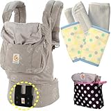 ベビーウエストベルト付エルゴベビー 抱っこ紐 オーガニック/ダンデライオン　【正規品2年間保証-SG認定付】本体＋パッド２個+収納ポーチ付 ERGO Baby