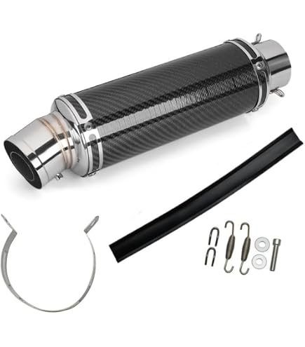 Amazon | チタン焼き風 スリップオン マフラーサイレンサー 61mm 60.5