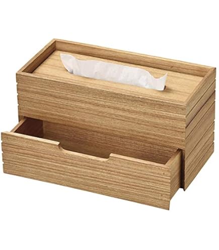 ティッシュケース　引き出し付き 楽天市場】木製ティッシュケース 引き出し付き＜ナチュラル