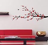 Pop Decors Prosperous Cherry Blossom Beautiful Wall Stickers for Kids Rooms [並行輸入品]