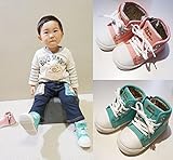 (ブーマート) BOO MART アップリケ刺繍入り ハイカットスニーカーシューズ ベビーシューズ 運動靴 15 ピンク