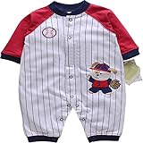 【CALLTEL'S】HY4421 カバーオール 男の子 長袖 冬 3M 6M 9M 12M 60 70 80 (3M)