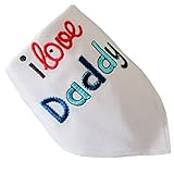 (ラボーグ)La vogue ベビー スタイ よだれかけ ビブ バンダナスタイ 女の子 男の子 吸水ビブ 綿三角スカーフ 幼児 幼稚園 お出かけ I LOVE Daddy柄