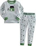 [Vaenait Baby]キッズ子供ベビー服綿100％ルームウェア長袖パジャマ寝間着上下セット Green House XL