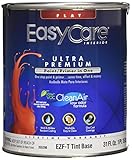 True Value ezft-qt Easycareペイント/プライマーin one Tintベース内部フラットラテックス壁仕上げ、31oz ( 1pint 15oz )