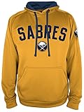 NHL Buffalo Sabres Mens NHLフード付きプルオーバー、イエローゴールド、Xラージ