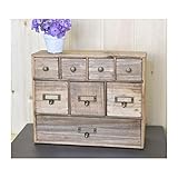 古木 小さな箪笥 タンス 八引出し 和骨董風 チェスト