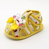 Zhengpin 女の子 滑り止め 子供 花柄 蝶結び ベビーシューズ