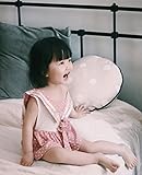 可愛い　学院風　セーラー風　ベビー服　袖なし　リボン　水玉　フレアワンピース (80(3－6月), ピンク)