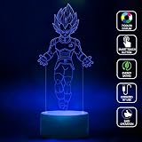 cmlartベジータKidアート3dランプ夜間7色変更BestギフトNight Light LED家具デスクテーブル照明ホーム装飾おもちゃ CMLART