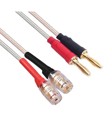 高品質 赤青 バナナプラグケーブル Amazon | Longdex 2個/セット 4mm バナナプラグ延長ケーブル オス-メス