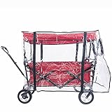 トロリー車のアクセサリー、耐候レインカバーモスキートネット (色 : クリア)