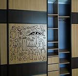 ダミーモデルファッションワードローブトレンドスタイリッシュドレス子供部屋子供壁アートステッカーデカールg9016