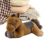 Nlrlo ぬいぐるみ うま プラッシュ トイ,柔らかくリアルなコレクタブルドールデコレーションアイテム - 30Cm ウマ ヌイぐるみ - 子供から大人まで、ティーン、オフィス、家庭、リビングルーム、ベッドルーム、テーブル用