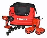 Hilti 3497769 SIW 18T-A 1/2-Inch CPC Cordless High Torque Impact Wrench with 6 Impact Sockets, Fixed