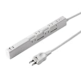 サンワサプライ 回転タップ（AC4個口＋Type-C＋USB-A・PD20W・ホワイト） TAP-B113UC-2W