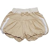 【本体綿100％】2017年 夏物 UZULAND ウズランド 天竺 レース使い カボチャ ５分丈パンツ ベージュ◇80cm