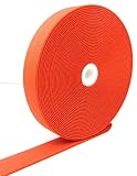 ＜ 10cm単位で販売・最低単位は3個（30cm）からとなります ＞【 手芸 】 カラーゴム (25ミリ幅) (普通幅) オレンジ (2) ３個 (30ｃｍ) 以上10ｃｍ単位で販売いたします。 （ ピロル)