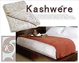 (カシウエア)kashwere ブランケット ダマスク Queen Damask Blanket DAMASK TWIN BLANKET クイーン MALT.WHITE [並行輸入品]