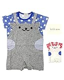 【子供服】 kids zoo (キッズズー) くまオーバーオール風Ｔオール 70cm，80cm W34708