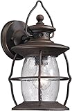 Elk Lighting 47040/1 Village Lantern Collection 1 Light Outdoor Sconce, Weathered Charcoal [並行輸入品]