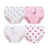 子供用下着4点セットラブリーコットンリトルガールズパンツ、身長100-110cm、A
