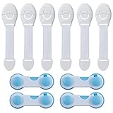 子の校正ラッチ安全キャビネットロック( 10パック – 赤ちゃんに最適なラッチキャビネット、ドレッサー、引き出し、オーブン、トイレシート – 3 M接着剤、簡単インストール