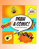 Draw A Comic - Blank Comic Book: Orange Explosion Theme Rectangular Comic Template (English Edition)