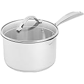 Scanpan STS Stainless Steel Saucepan, 18cm / 2.5 Litre, All Cooktops Including Induction, Oven Safe, Dishwasher Safe