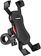 Tiakia 自転車 スマホ ホルダー オートバイ バイク スマートフォン振れ止め 脱落防止 GPSナビ 携帯 固定用 防水 に適用iphone7 8 X xperia HUAWEI android 多機種対応 角度調整 360度回転 脱着簡単 強力な保護 （ブラック）