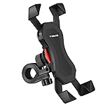Tiakia 自転車 スマホ ホルダー オートバイ バイク スマートフォン振れ止め 脱落防止 GPSナビ 携帯 固定用 防水 に適用iphone7 8 X xperia HUAWEI android 多機種対応 角度調整 360度回転...