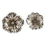 IMAX 53058-2 Natalia Stick Silver Flowers, Set of 2 [並行輸入品]