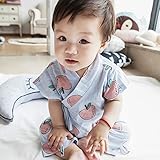 ANTETOKUPO ベビー 浴衣 子供服 可愛い 綿100% 甚平 男の子＆女の子（66 73 80 90cm） (73ｃｍ, リンゴ) [並行輸入品]