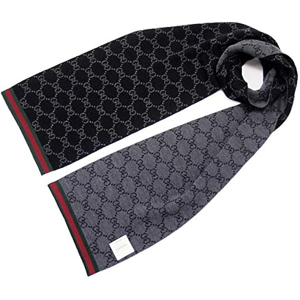 GUCCI ブラック GGパターン マフラー 33×180 cm 570603-3gb18-1.jpg