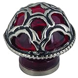 Atlas Homewares MG20-R 2.5-Inch Tangeres Large Glass Knob from the Tangeres Collection, Red by Atlas