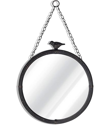 12 Inch Round Convex Mirror - Matte Black Metal Frame Wall Mirror For Bathroom, Vanity, Hallway - Decorative Safety Mirror - View #9