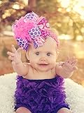 【ベビー派手カワヘアバンド】ダークパープル＆ホットピンクとふわふわファーのクリップピン付ヘアバンド★ハーフバースデーや誕生日のスタジオ撮影に今こどものヘアアクセがたまらなく可愛いっ！！ヘアクリップピン