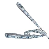 LAURA ASHLEY ローラアシュレイ フラワーリード | 犬用リード お出かけグッズ 散歩グッズ 女の子用リード ローラアシュレイリード (Ｍ, ブルー)