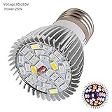bestjunly 28W LED植物育成バルブライト 屋内 ガーデン 温室フラワー 水耕栽培 水生盆栽システム 口金E27植物成長促進用ランプ