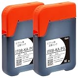 IT08KA (ブラック)【2本セット】【顔料】 最新 互換 インクボトル IT08 IT08-KA IT08A-BK 黒 インク 鉛筆削り 純正と併用可能 EPSON エプソン (対応機種: PX-M6711FT / PX-M6712FT / PX-M791FT / PX-S6710T)【STAR JET製】