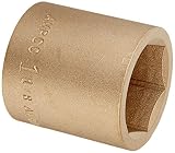 Ampco Safety Tools SS-1/2D1-1/8 Socket, Standard, Non-Sparking, Non-Magnetic, Corrosion Resistant, 1