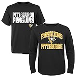 NHLユースBoys 8 – 20 Penguins 38piece Long &半袖Tシャツセット L ブラック